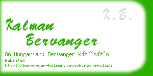 kalman bervanger business card